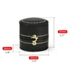 Jewelry Pouches Bags Y51E Round Ring Box Red Black Blue Green Portable Leather Necklace Gift Edwi22