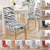 Krzesło Okładki Universal Size Zebra Wzór Pokrywa Printed Seat Protector Slipcovers Do El Bankiet Wesel