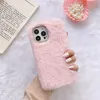 Coque de téléphone en fourrure de lapin chaude et mignonne, étui arrière en peluche pour iphone 13 12 11 mini pro max 7 8 Plus, protection 360