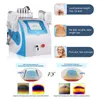 6 i 1 cryolipolysfett frysande bantningsmaskin 2 Cryo RF Cavitation Lipo Laser Body Sculpting Skönhetsutrustning