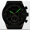 Armbanduhren curren luxus mode quarz uhren klassische silberne und schwarze uhr männliche uhr männer armbanduhr mit kalender chronograph