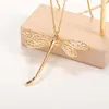 Pendant Necklaces 2021 Fashion Ladies Long Crystal Dragonfly Romantic Birthday Party Chain Jewelry Valentine's Day Gift