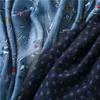 Moda Donna Lusso Sciarpa in viscosa blu navy Stampa floreale Scialli e involucri con frange Foulard Echarpe Hijab musulmano 180 * 90 cm