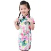 Floral Bébé Filles Chi-Pao Robe Vêtements Nouvel An Chinois Qipao Robes Mode Enfants Princesse Pettiskirts Enfant Cheongsam 210413