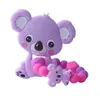 1pcs Baby Teether Oral Care Infant Molars Food Grade Koala Silicone clips Bracelet Pacifier