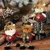 Weihnachtsbaum Anhänger Plaid Tuch Santa Schneemann Rentier Puppe Urlaub Party Dekor Weihnachten Hängende Ornamente XBJK2108