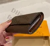 Unisex Genuine Leather Mini Key Wallet Clutch Bags Fashion Brand Men Woman Card Money Purses Hand Bag Ladies Girls Plaid Letters Handbags Young Lady Purse