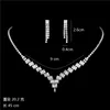 Bridal Wedding Necklace Earrings Jewelry Set Claw Zircon Chain Rhinestone Fashion Women bridesmaid photography ACC