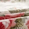 Top Floral Printed Ruffle Bedskirt sängkläder Madrasskåpa 100% satin bomull Bedcover Sheet Princess sängkläder Hem Textil sängkläder: 1 Bed kjol + 2 örngott