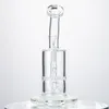 3 couleurs Naveurs de verre Bongs de verre 9cm Base 5mm Tuyaux d'eau épais de 7 "Tall Huile DAB Plateaux 14mm Joint femelle avec peigne perc