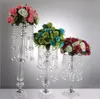 40/50 / 50 / 70cmの背の高い結晶の結婚式の中心部のアクリルの花の立場のテーブルのイベント結婚の装飾シャンデリア10pcs /ロト