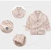 Kinderjas Knappe Jongens Breien Truien Kinderkleding Meisjes Cardigan Baby Lente Herfst Outfit Coat Kostuums 210417