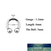 Alisouy 1 PC Fashion Horseshoe Ball Fałszywe Sutek Nos Ring Pierścień Przegroda Stalowa Stalowa LabRet Brwi Stud Body Piercing Biżuteria Cena Fabryczna Ekspert Projektowa jakość