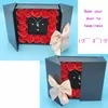 1pcs Rose Present Wrap Packaging Boxes Valentines Day Present Smycken Box med Bow HXD24293