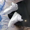 New small white shoes for men versatile thick soled leather splicing sports do old lovers