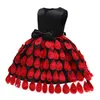 Girls Sleeveless Tulle Dress with Feather Pageant Gown girls dresses elegant dress for girl Q0716