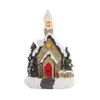 Kerstversiering Hars Huis LED-verlichting Kerstscène Dorp Miniatuur Decoratie Ornament Jaar 2022 Noel Gifts209x