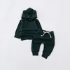 Frühling INS Fashions Baby Mädchen Jungen Kleidung Sets Gestrickte Baumwolle Katze Hoodies mit Trägern Hosen Herbst Winter Säuglings Kleidung Anzüge ou3262830