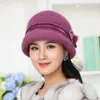 Winter Women Knitted Floral Skullies Super Soft Wool Mix Fur Hat Warm Beanies Female Baggy Headwear Cap H3 Wide Brim Hats