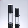 미니 블랙 5ml 10ml 휴대용 패션 빈 화장품 airless 병 플라스틱 처리 펌프 여행 병 20pcs / lotgood qty