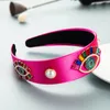 2021 Personality Exaggerated Demon Eyes Color Rhinestone Pearl Hairbands Fashion Trend Street Style Headbands