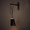 アメリカンアイアンブラックゴールドウォールランプシンプルコリドレストランバー通路寝室ベッドサイドインダストリアルスタイル装飾的な照明