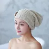 Bonnet de douche avec nœud en cheveux de corail épaissi absorbant en fibre superfine à séchage rapide bonnet de princesse de dessin animé