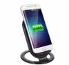 N900 9V/1.5A Trådlös snabbladdningsstativ Holder med LED-indikatorljus 2-spolar 15W Fast Charging Pad Stand