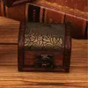 小さなヴィンテージのトリンケット箱木製の宝石棚箱の宝箱ケースホームクラフトの装飾RH3513