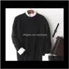 Maglioni Uomo Abbigliamento Abbigliamento Drop Delivery 2021 100Percent Mink Cashmere Maglione Uomo Autunno Inverno Classico Semplice Basic Warm Pullover Swete