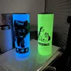 Local warehouse Sublimation Straight Tumbler 20oz Glow in the dark Blank Skinny Tumblers with Luminous paint Vacuum Insulated Heat268H