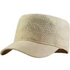 Chapeau de soleil plat en coton et lin pour hommes, casquette militaire de grande taille, 56-60cm 60-66cm, à large bord, Oliv22, été