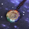 1PCS Handmade Car Pendant Natural Gemstone Necklace Chakra Crystal Charm Auto Ornaments Interior Styling Decoration Men Women