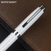 Bolígrafos de gel MONTE MOUNT Bolígrafo de punta redonda negro plateado de alta calidad Recarga de tinta de 0,7 mm Bolígrafo de metal para útiles escolares para estudiantes