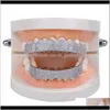 Grillz, Dental Body Drop Delivery 2021 Hip Hop Jewelry Hipsters Diamond Dientes Grillz Teeth Gold Luxury Designer Iced Out Grills Hiphop Rapp