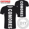 comoros 티셔츠 이름 번호 DEY COM T- 셔츠 사진 옷 인쇄 DIY 무료 맞춤 퇴색하지 않음 tshirt jersey casual