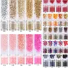 verde blu rosso 10 ml / barattolo 3D Nail Art Paillettes smalto per unghie Glitter Polvere trucco Decorazioni Effetto olografico