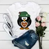 PENGUIN T Shirt Printed Funny Tee Shirt Cute Cartoon t shirt for Women Summer Short Sleeves women Clothing Graphic Tshirt G220310