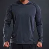 FLORATA NEW Trendy Autumn Men T Shirt Casual Long Sleeve Slim Men's Basic Tops Tees Stretch T-shirt Comfortable Hooded T Shirt G1222
