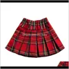 Baby Mini Pleated Skirt Young Girls Plaid Skirts School Children Clothing Kids Uniform Age 4 6 8 10 12 14 16 Yrs Zbcjb R0Ogh