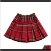 Baby Mini Pleated Skirt Young Girls Plaid Skirts School Children Clothing Kids Uniform Age 4 6 8 10 12 14 16 Yrs Zbcjb R0Ogh