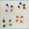 Pearl Loose Beads Jewelry 10Pcs Round Pendant 6-8Mm Size In Random Freshwater Simple Pendants Mixed Color Love Wish Gift For Women Drop Deli