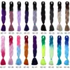 45Colors Synthétique Jumbo Tressage Cheveux En Vrac 24 pouces 100G Ombre Deux Couleurs Crochet Tresses Extensions