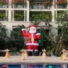 屋外ゲーム卸売ヤード装飾バルーンインフレータブルクリスマスツリー、サンタクロースギフトバッグモデル