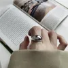 100% solide 925 Sterling Silber Offenen Ring Frauen Männer Japan Koreanische INS Minimalistischen Unregelmäßigen Glänzend Ringe Edlen Schmuck Großhandel YMR854