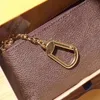 Diseño de lujo de alta calidad, billetera portátil con llave P0UCH, monedero clásico para hombre y mujer, bolso con cadena y bolsa para el polvo con caja 208g