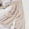 Largo perna mulher calça winer sólido elástico estilo coreano calças soltas casuais femme pantalon 18754 210415