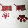 Christmas Stocking Cat Dog Paw Stockings Fluffy Santa Socks Snowflake Xmas Tree Decoration Festival Gift Bag