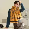 Роскошная печать кашемировой шарф зимние женщины Pashmina Толстые одеяло шарфы женские шали оборадки женские хаджаб дизайн модный бренд