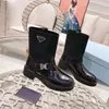 Autumn And Winter Cowhide Ankle Boots Platform 90s Rubber 6 Inch High Heel Plus Size Fur Vintage Rain Boot Inter Milan Espadrilles Youth